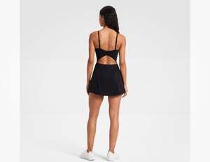 JoyLab Cutout Back Active Dress with Built-In Shorts, Size Medium